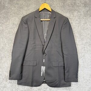 Cooper &‎ Nelson Men 40R Black Slim Fit Blazer Suit Jacket NWT One Button Formal